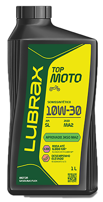 LUBRAX TOP MOTO 4T SL 10W30 - SEMI SINTÉTICO - JASO MA2