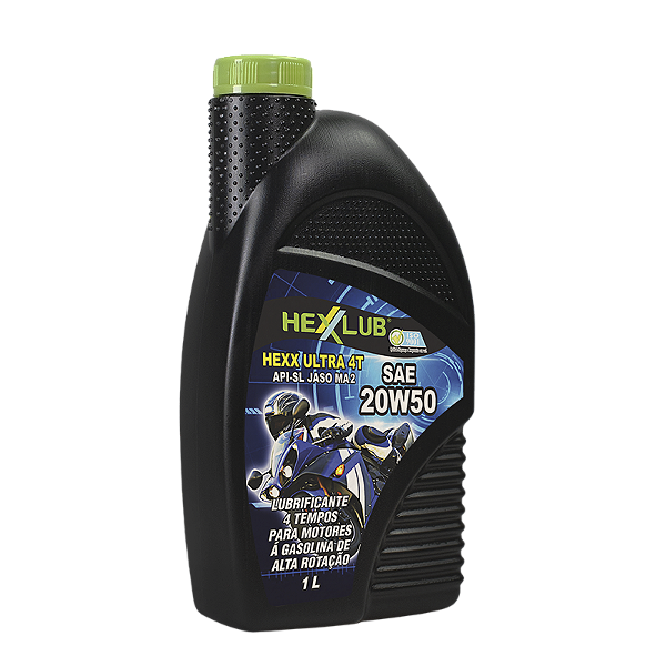 HEXXLUB ULTRA MOTO 4T - SL 20W50 - JASO MA - MINERAL ( 24 X 1 LT )