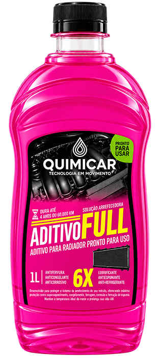 ADITIVO RADIADOR PRONTO USO- QUIMICAR FULL 6X1 ( ROSA ) - 1 LITRO