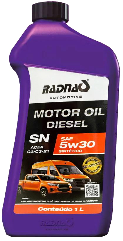 RADNAQ MOTOR OIL DIESEL SN 5W30 - ACEA C2 / C3-21 - DPF - SINTÉTICO - ( 12 X 1 LT )