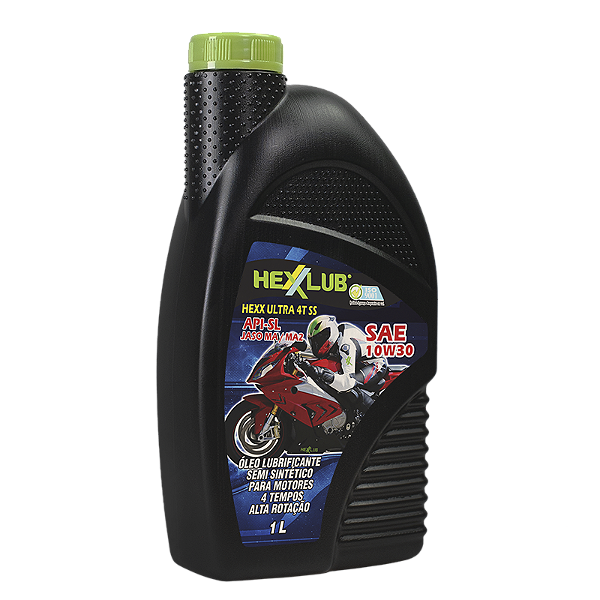 HEXXLUB ULTRA MOTO 4T SS - SL 10W30 - JASO MA2 - SEMI SINTÉTICO ( 24 X 1 LT )