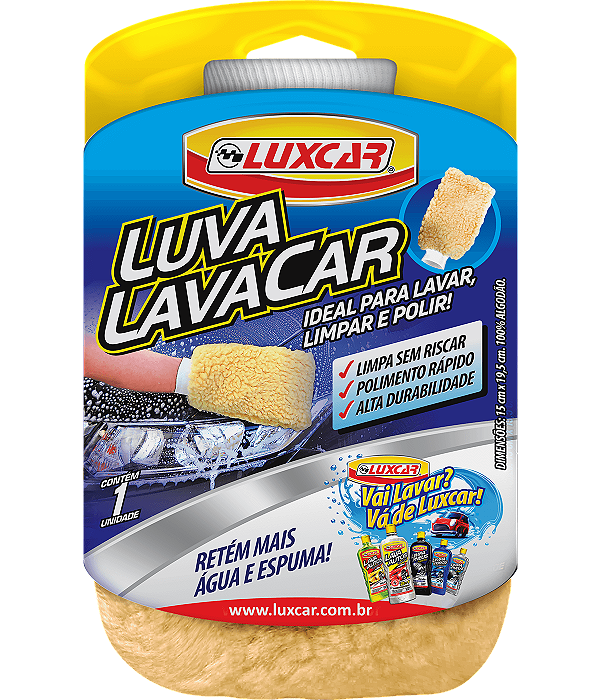 LUVA P/ LAVAGEM DE AUTOS - LAVA CAR - LUXCAR