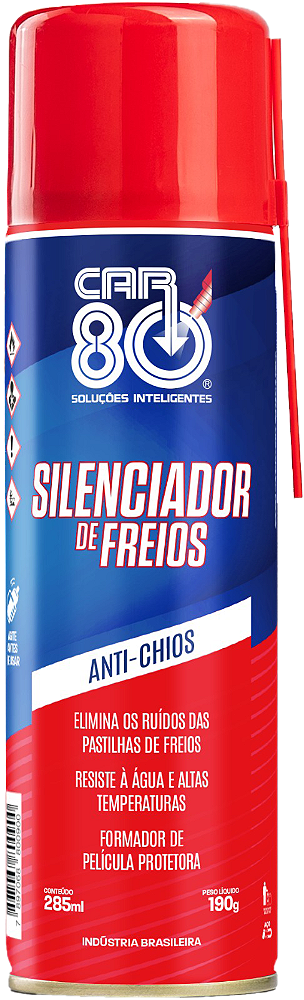 SILENCIADOR DE PASTILHAS DE FREIOS SPRAY - CAR80 ( ANTI-CHIO )