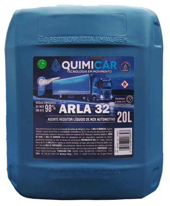ARLA 32 QUIMICAR - BALDE 20 LITROS - SEM FUNIL