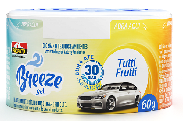 Purificador de Ar Proauto Breeze Gel - Tutti Frutti - 60 Grs