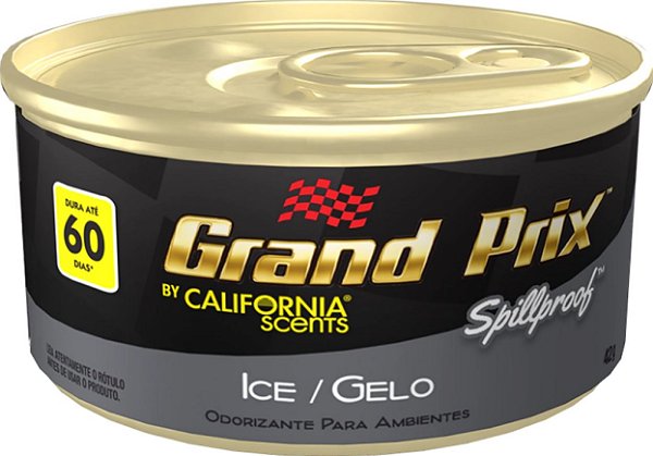 Purificador de ar / Aromatizante  Grand Prix - Gel " Lata " Spillproof - ICE / GELO