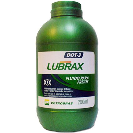 Fluido de Freio LUBRAX DOT 3 - 200 ml