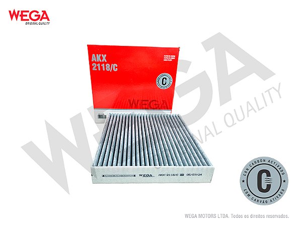 AKX2118C  FILTRO DE CABINE WEGA COM CARVÃO ATIVADO