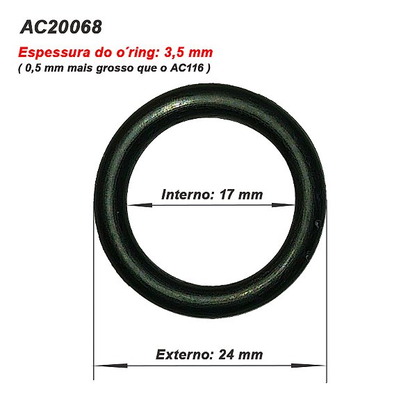 Arruela de vedação para bujão de cárter - Linha FORD FIESTA / KA / COURRIER ( O´Ring de Borracha Nitrílica )