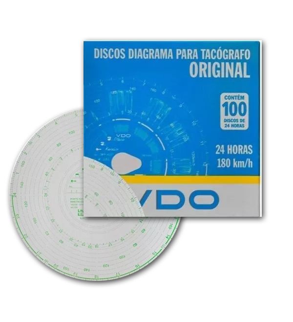 Disco Tacógrafo Diário VDO 180 Km/h ( Vans ) - Homologado