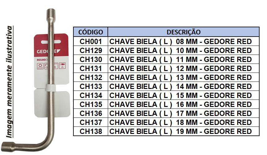 Chave Biela 11 x11 mm - GEDORE RED