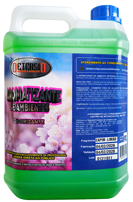 PURIFICADOR AROMATIZANTE DE AMBIENTES DETERSID CAPIM LIMÃO - 5 LITROS