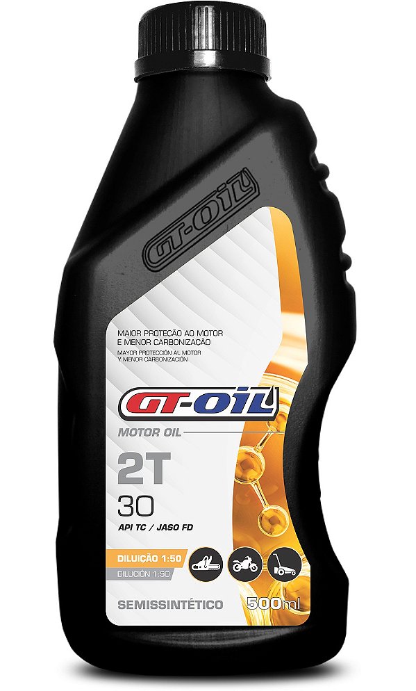 GT OIL MOTO 2T - API TC / JASO FD - SEMI SINTÉTICO ( 500 ML )