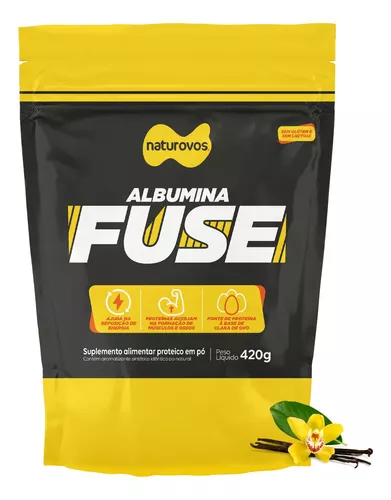 ALBUMINA FUSE BAUNILHA 420 GRAMAS NATUROVOS