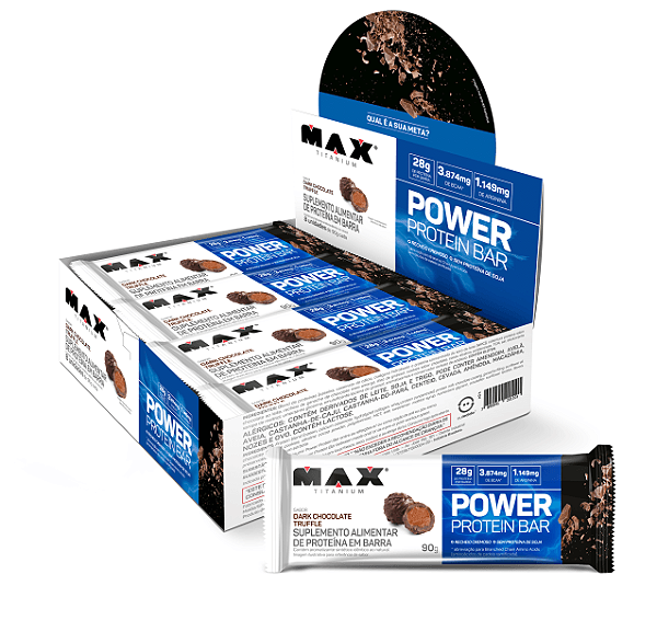 BARRA POWER DARK CHOCOLATE TRUFFLE MAX TITANIUM 90G C|8