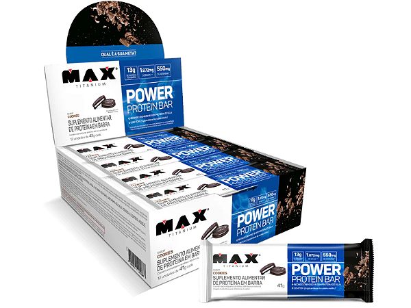 BARRA POWER DARK COOKIES 12 UN DE 41G MAX TITANIUM
