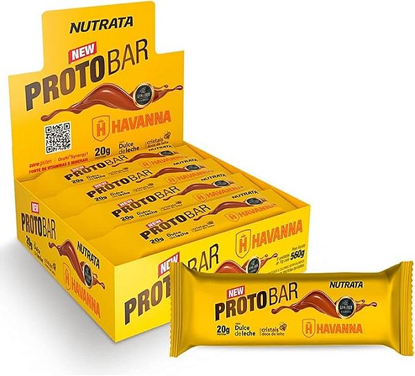 BARRA PROTOBAR HAVANNA BROWNIE DE CHOC C/ DOCE DE LEITE C/8 70 G