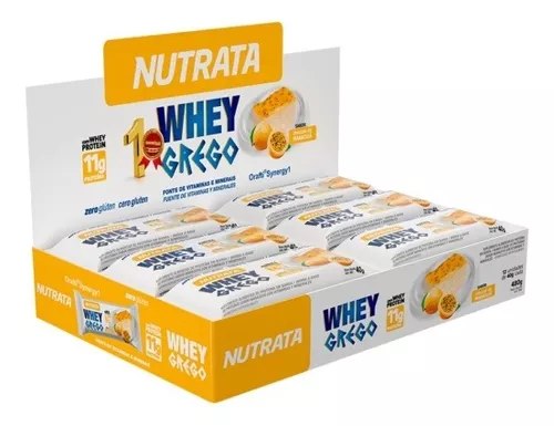 BARRA WHEY GREGO NUTRATA MOUSSE MARACUJA 40G C|12