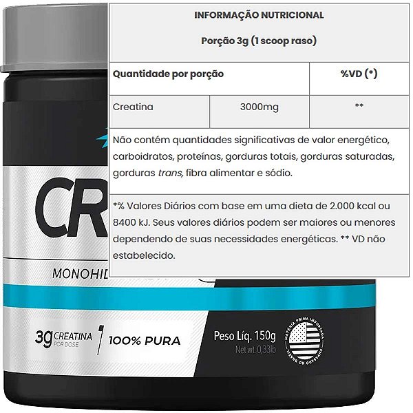 CREATINA MONOHIDRATADA BODY ACTION 150G