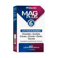 MAGPLUS 6 - MIX DE MAGNESIOS 60CAPS HERBAMED