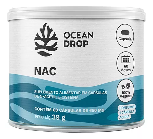 NAC 60 CAPSULAS 650MG OCEAN DROP