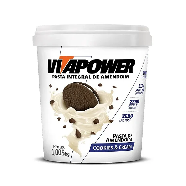 PASTA VITAPOWER INTEGRAL POTE 1005G SABOR COOKIES & CREAM VITAFOR