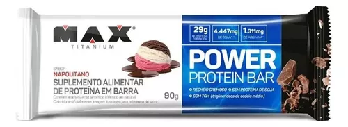 POWER PROTEIN BAR NAPOLITANO 90G MAX TITANIUM UND