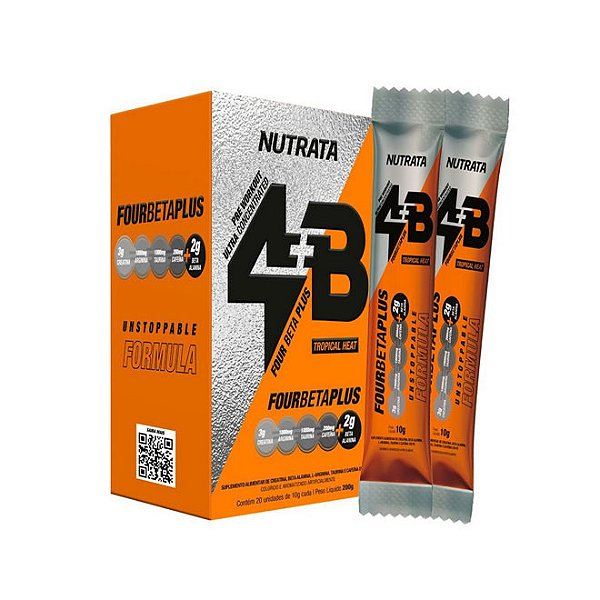 PRE TREINO 4B TROPICAL DISPLAY C/ 20 STICKS DE 10G NUTRATA