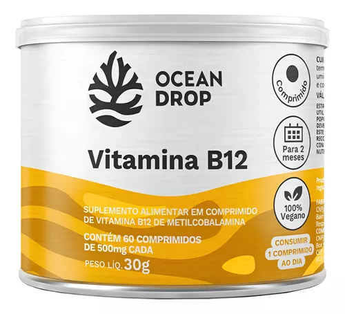 VITAMINA B 12 500 MG 60 TABL OCEAN DROP