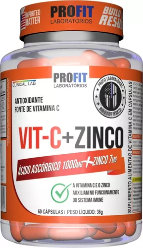 VITAMINA C ZINCO 60 CAPS PROFIT