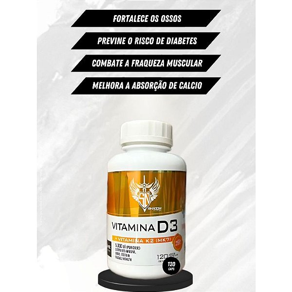 VITAMINA D3 + K2 120 CAPSULAS SHADOW NUTRITION