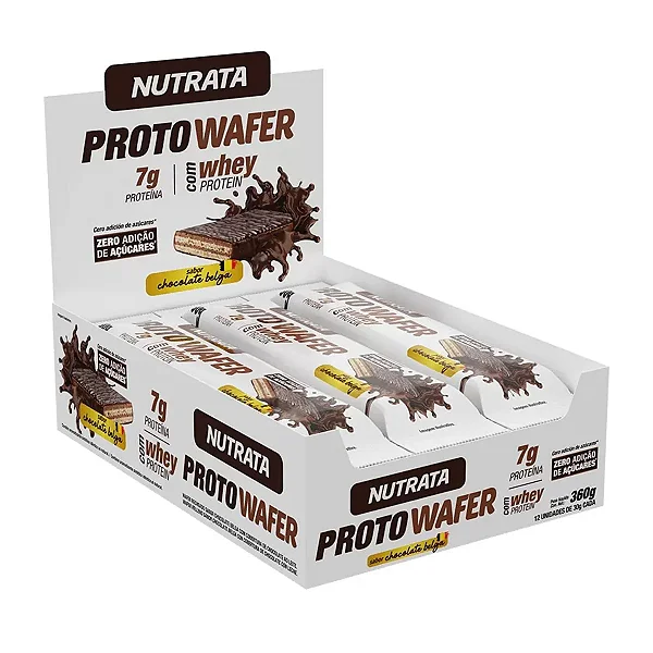 WAFER PROTO CHOCOLATE BELGA NUTRATA C/12 UN 30G