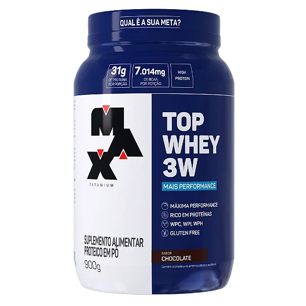 TOP WHEY 3W MAX TITANIUM + PERFORMANCE 900G