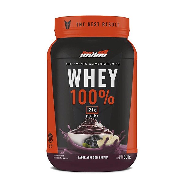 WHEY 100% 900 GRAMAS POTE NEW MILLEN