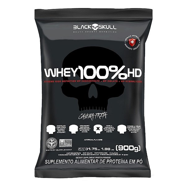 WHEY 100% HD BLACK SKULL REFIL 900G