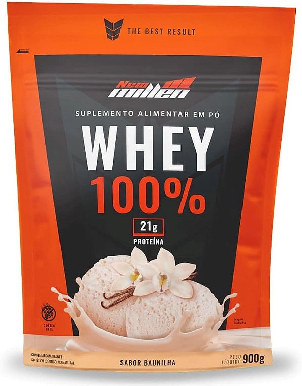 WHEY 100% NEW MILLEN 900G REFIL