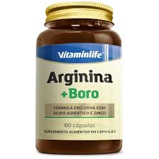 ARGININA +BORO 500MG(+ ÁCIDO ASPARTICO + ZINCO) 60 CAPS VITAMINLIFE