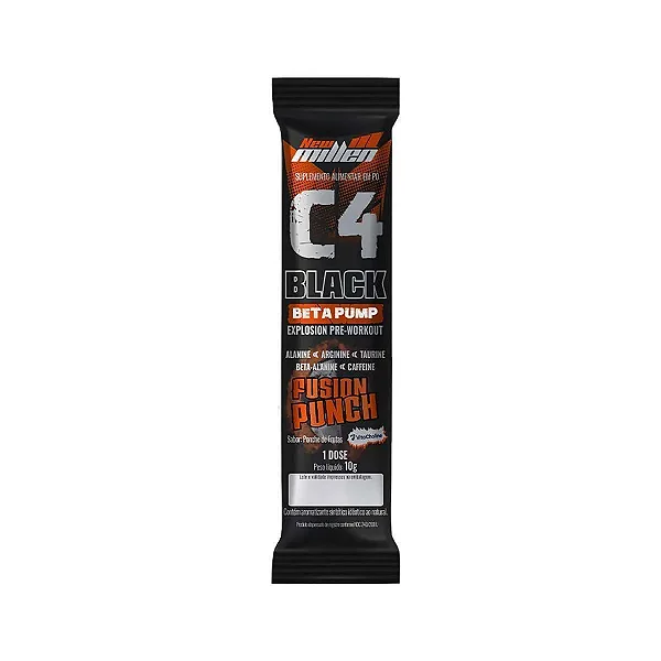 C4 BLACK BETA PUMP BETA ALANINE FUSION PUNCH SACHÊ NEW MILLEN