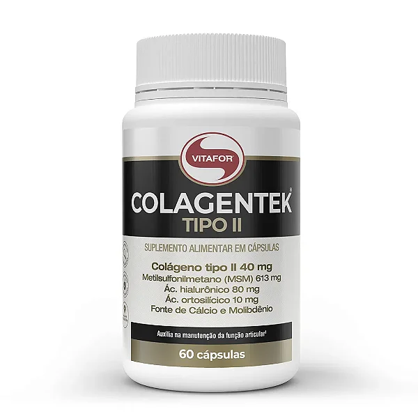 COLAGENTEK TIPO II 60 CAP 790MG - VITAFOR