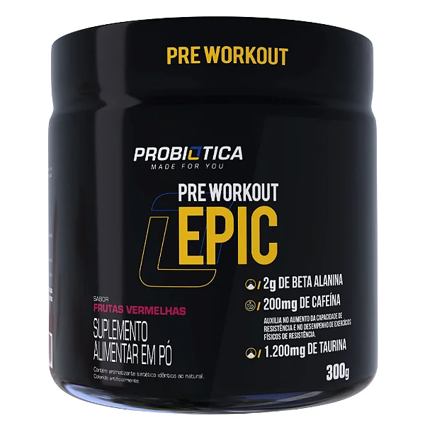 EPIC POTE 300G PROBIÓTICA SABOR FRUTAS VERMELHAS