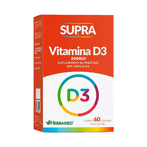 VITAMINA D3 - COLECALCIFEROL SUPRA 60CAPS 2000 UI HERBAMED