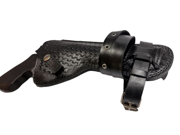 Coldre Revolver 38/357, "6" ou "6,5" com alça apoio coxa