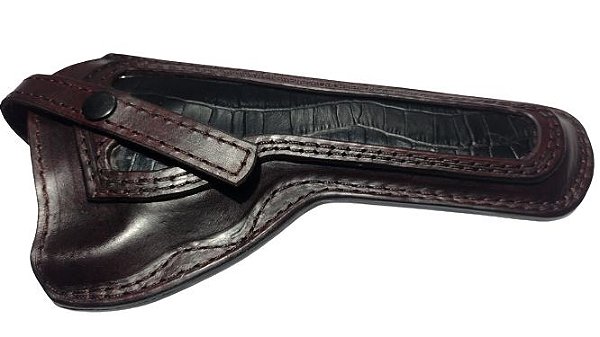 Coldre Revolver 38/357, "6" ou "6,5" ( 6,7 e 8 tiros ) Edição Luxo, Estampa Jacaré