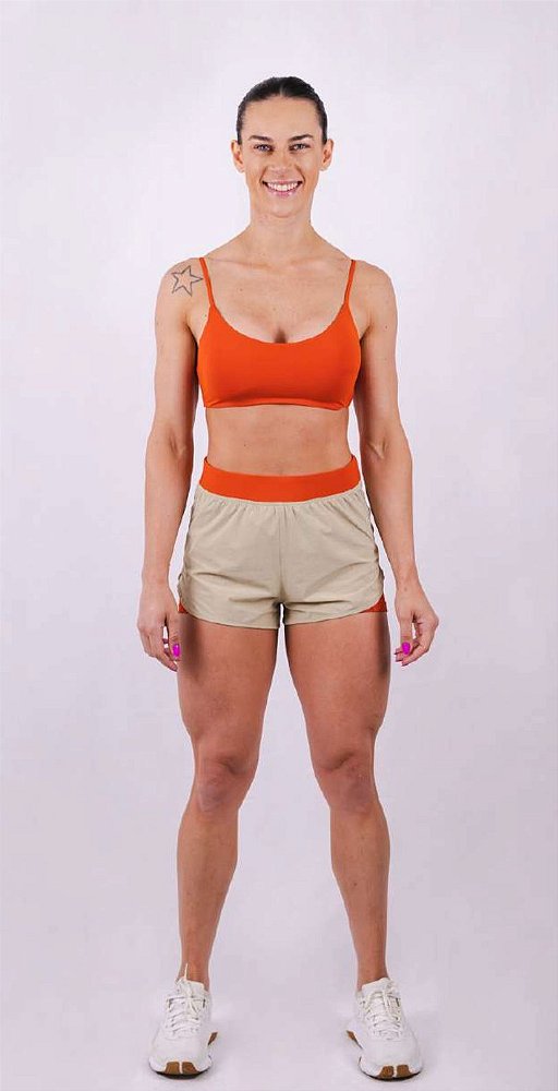 Short Sobreposição Intense Laranja