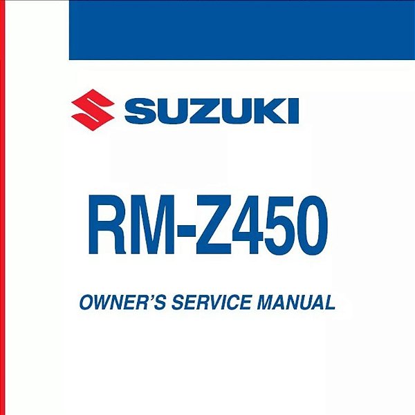 Manual De Serviço Suzuki RM-Z RMZ 450 2007