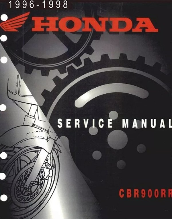 Manual De Serviço Honda CBR 900 RR Fireblade de 1996 a 1998