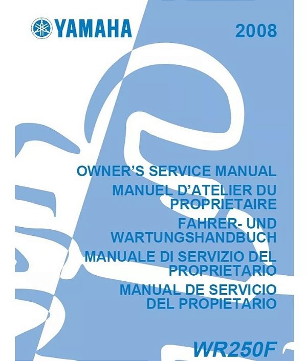 Manual De Serviço Yamaha WR 250 2008