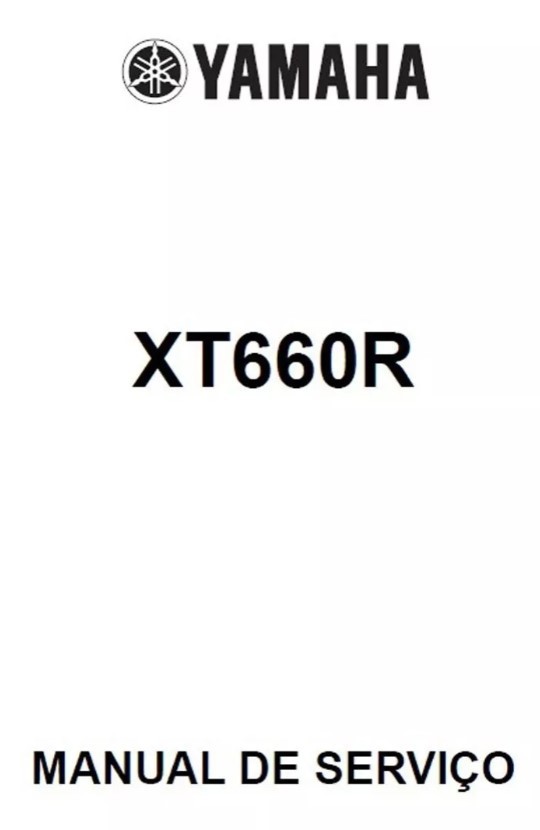 Manual De Serviço Yamaha XT 660 R de 2004 a 2013