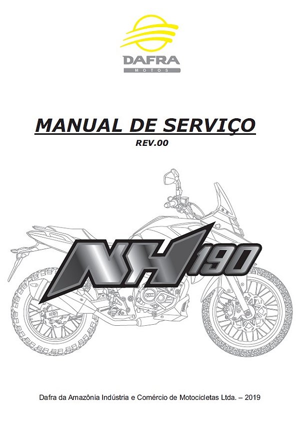 Manual De Serviço Dafra NH 190 2019