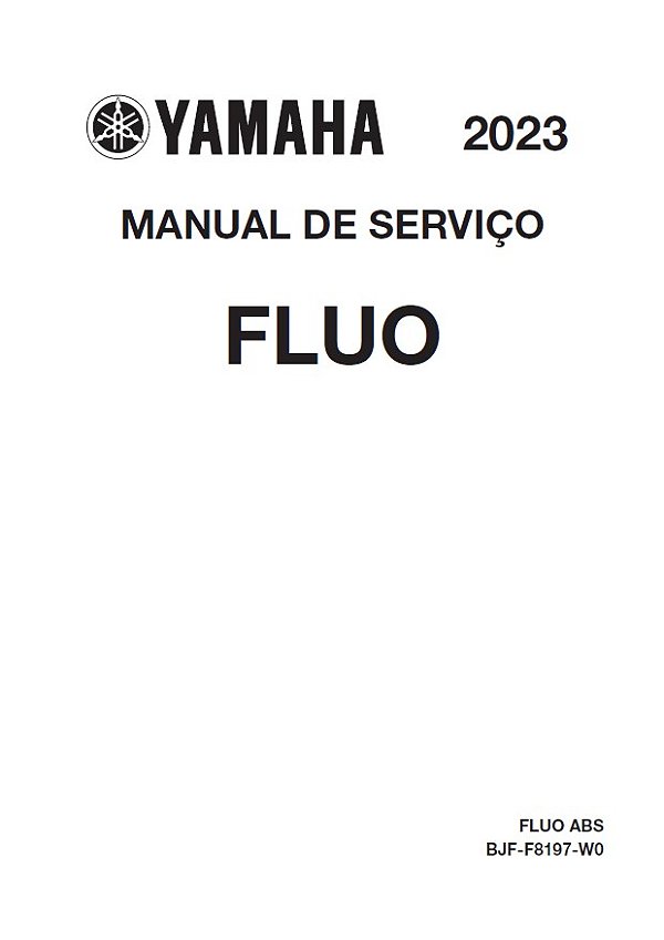Manual De Serviço Yamaha Fluo 2023